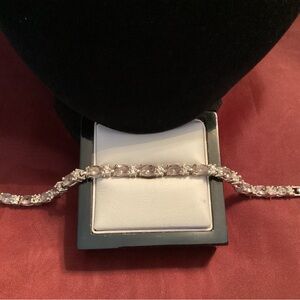 Soft Lavender & Clear/White Stone Bracelet